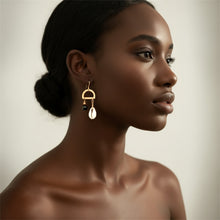 Load image into Gallery viewer, Counterbalance Cowrie Earrings
