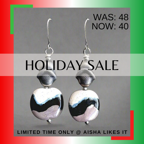 Wavy Kazuri Earrings