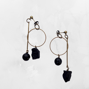 Brass HiLo Earrings