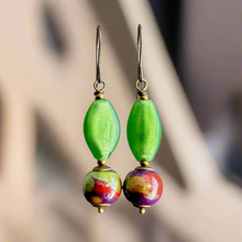 Load image into Gallery viewer, Bloom Kazuri Earrings