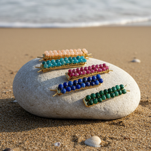 Load image into Gallery viewer, Small Tides: Gemstone Hair Barrettes
