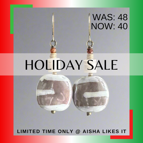 Mink Kazuri Earrings