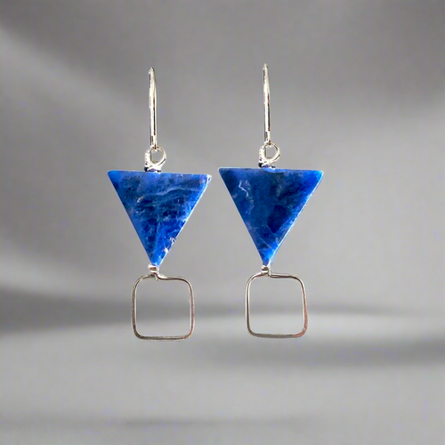 Sodalite Geometry Earrings