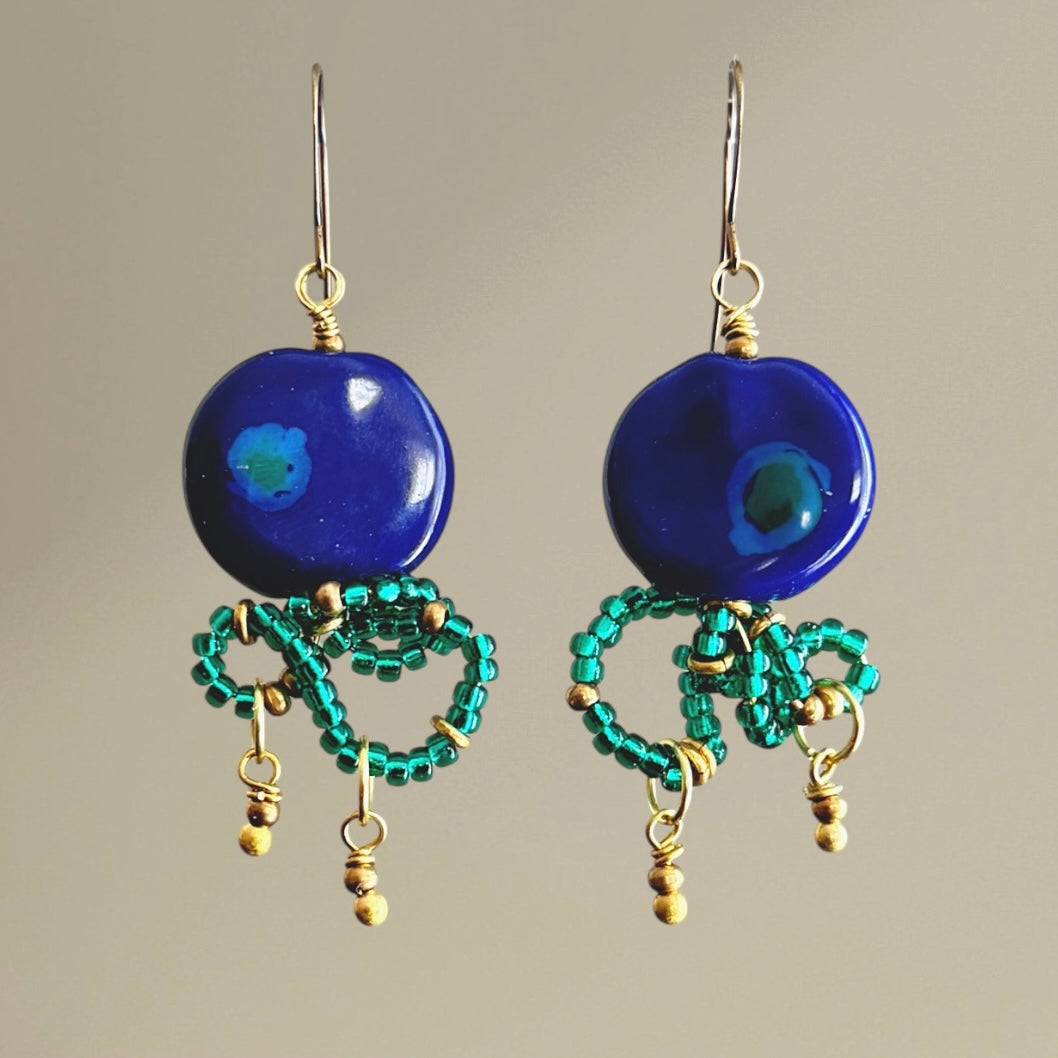 Amoeba Kazuri Earrings