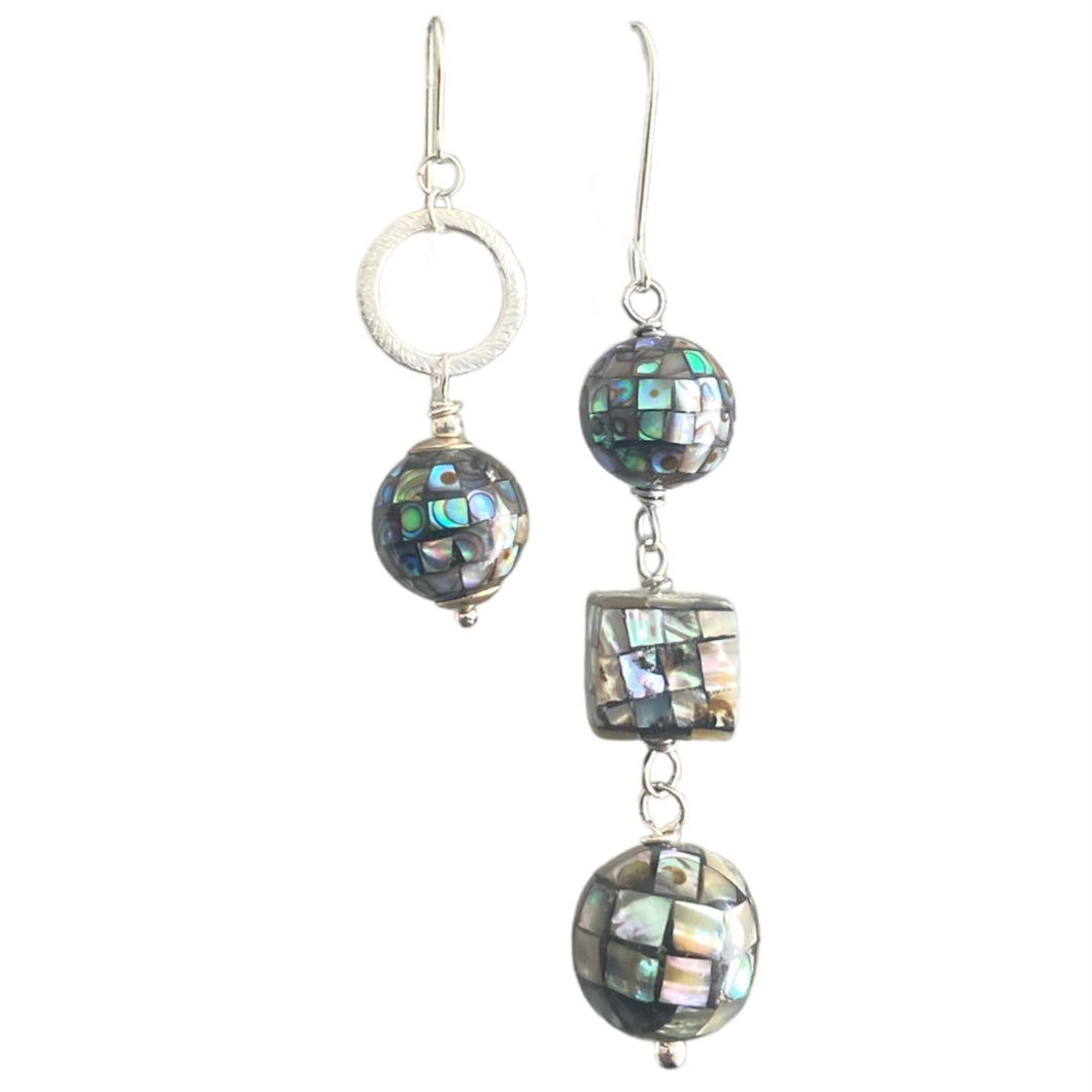 Asymmetrical Disco Ball Earrings