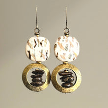 Load image into Gallery viewer, Bronze Age Kazuri Earrings