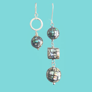 Asymmetrical Disco Ball Earrings