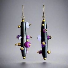 Load image into Gallery viewer, Bantu Knot Earrings (Purple)