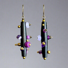 Load image into Gallery viewer, Bantu Knot Earrings (Purple)