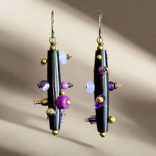 Load image into Gallery viewer, Bantu Knot Earrings (Purple)