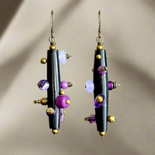 Load image into Gallery viewer, Bantu Knot Earrings (Purple)