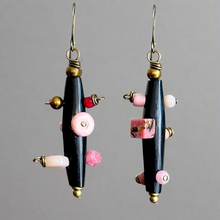 Load image into Gallery viewer, Bantu Knot Earrings (Pink/ Medium)