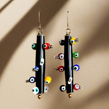 Load image into Gallery viewer, Bantu Knot Earrings (Evil Eye 2/ Large)
