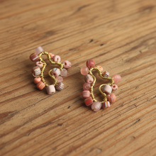 Load image into Gallery viewer, Pink Amoeba Earrings