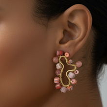Load image into Gallery viewer, Pink Amoeba Earrings