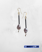 Load image into Gallery viewer, Pearl &amp; Glass Stick Earrings