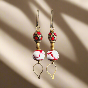 Aflame Kazuri Earrings