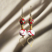 Load image into Gallery viewer, Aflame Kazuri Earrings