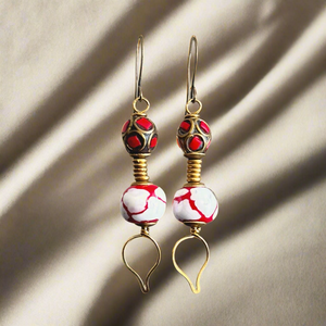 Aflame Kazuri Earrings