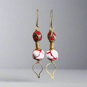 Aflame Kazuri Earrings