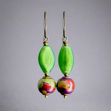 Load image into Gallery viewer, Bloom Kazuri Earrings