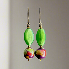 Load image into Gallery viewer, Bloom Kazuri Earrings