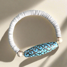 Load image into Gallery viewer, Sea Scrolls Kazuri Bracelet