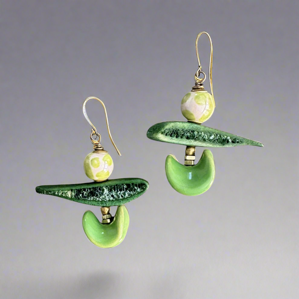 Topsy Turvy Kazuri Earrings