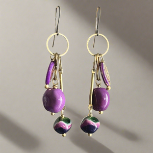 Grape Varietal Kazuri Earrings