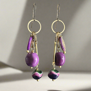 Grape Varietal Kazuri Earrings