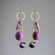 Load image into Gallery viewer, Grape Varietal Kazuri Earrings