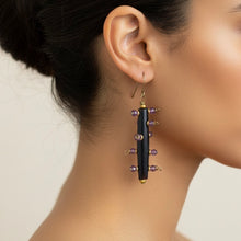 Load image into Gallery viewer, Gemstone Bantu Knot Earrings: Amethyst
