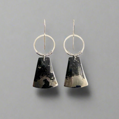 Silver + Stone Earrings: Apache Gold