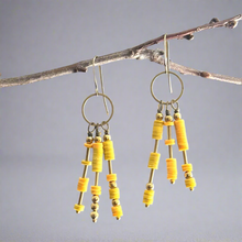Load image into Gallery viewer, Marigold Trifold Earrings