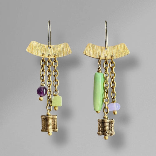 Matcha Drip Chandelier Earrings (Pre-order)