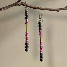 Load image into Gallery viewer, Ruby Tracks Earrings  (#7in7earrings)