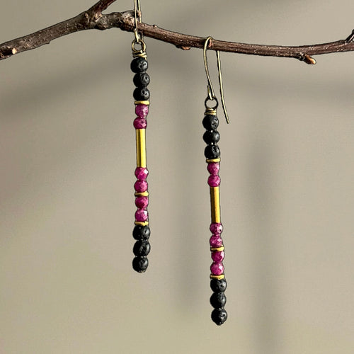 Ruby Tracks Earrings  (#7in7earrings)