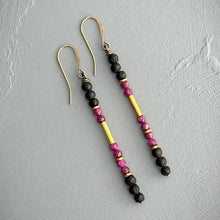 Load image into Gallery viewer, Ruby Tracks Earrings  (#7in7earrings)