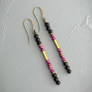Ruby Tracks Earrings  (#7in7earrings)