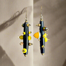 Load image into Gallery viewer, Bantu Knot Earrings (Canary)