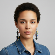 Load image into Gallery viewer, Bantu Knot Earrings (Evil Eye 2/ Large)