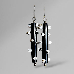 Gemstone Bantu Knot Earrings: Moonstone