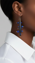 Load image into Gallery viewer, Gemstone Bantu Knot Earrings: Lapis