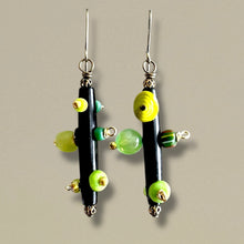 Load image into Gallery viewer, Bantu Knot Earrings (Chartreuse/Medium)