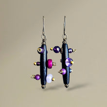 Load image into Gallery viewer, Bantu Knot Earrings (Grape)