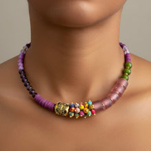 Load image into Gallery viewer, Necklace with colorful beads on a mannequin