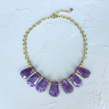 Load image into Gallery viewer, Nightshade Amethyst Statement Necklace