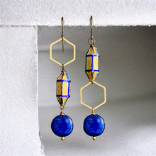 Load image into Gallery viewer, Blue City Lapis Earrings