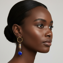Load image into Gallery viewer, Blue City Lapis Earrings