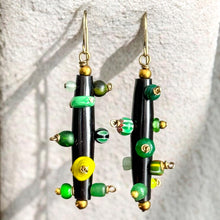 Load image into Gallery viewer, Bantu Knot Earrings (Green)